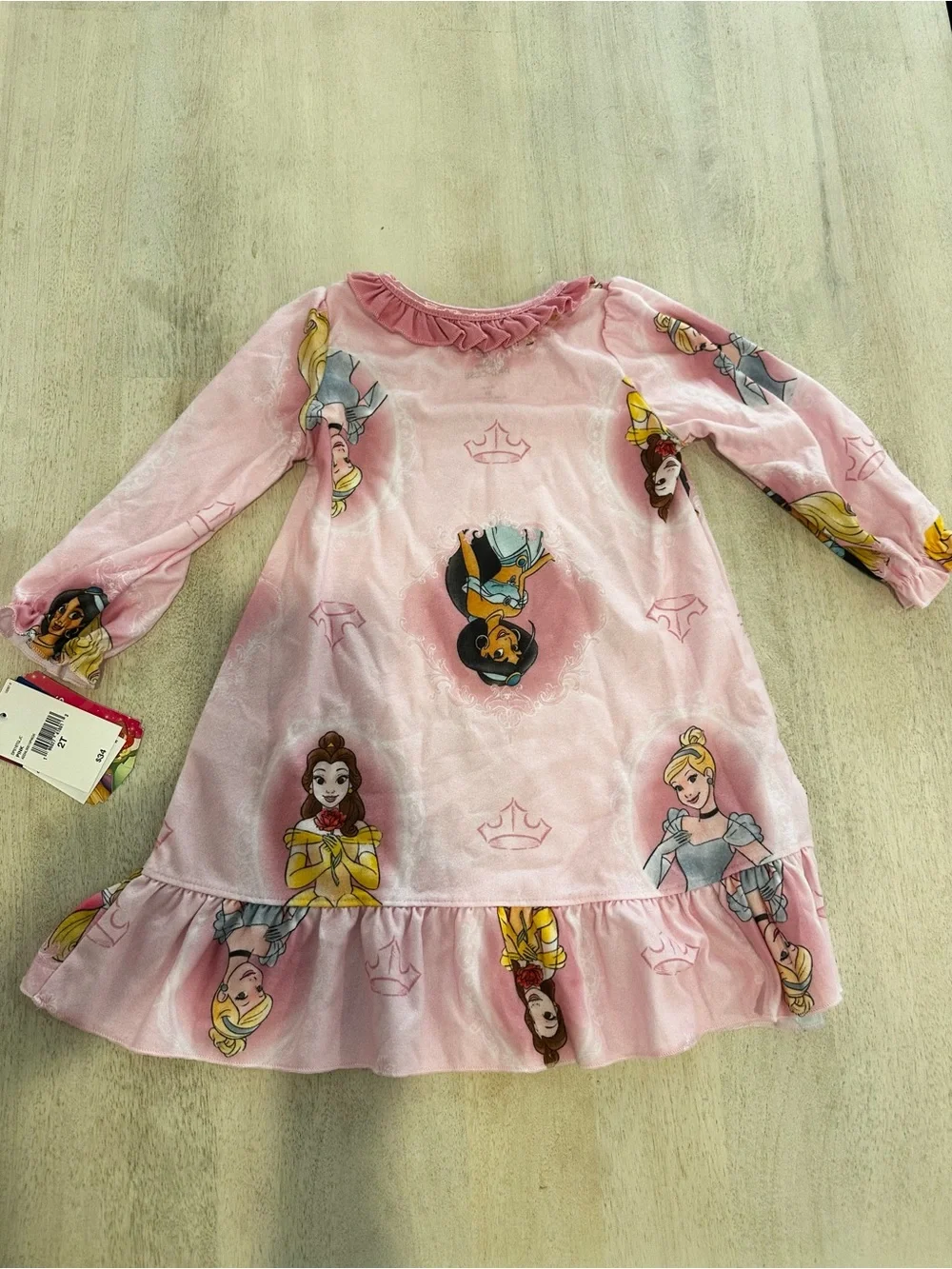 Disney Princess Nightgown 2T Pink Long Sleeve NWT - Picture 2 of 3